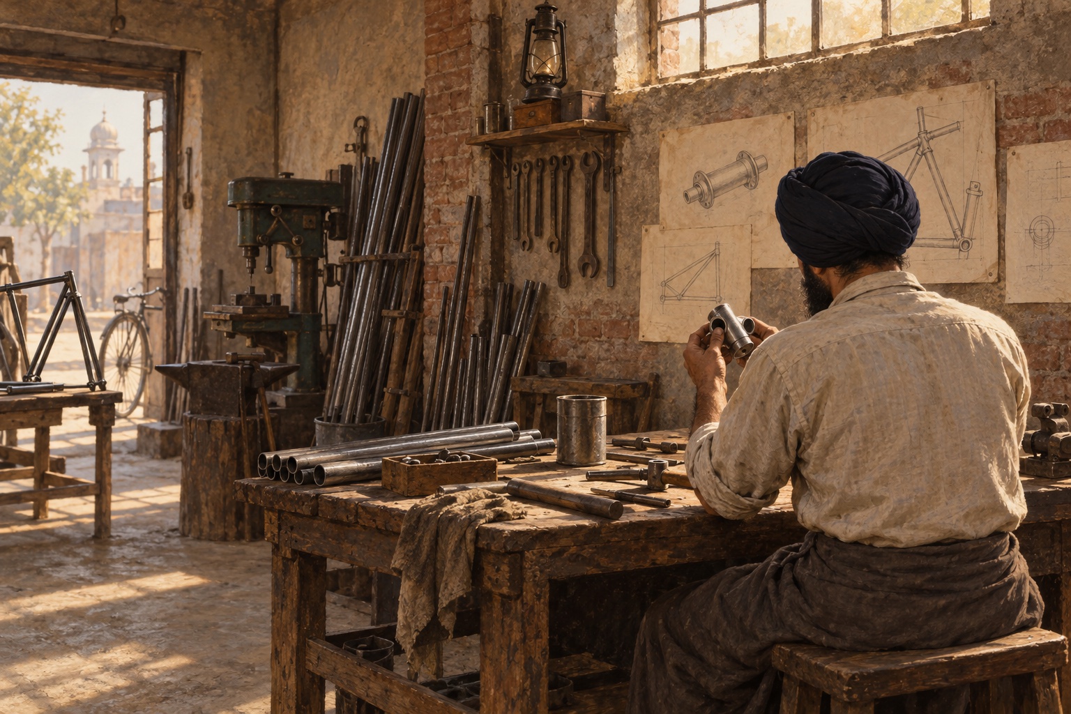Illustrated interpretation of a Punjab workshop