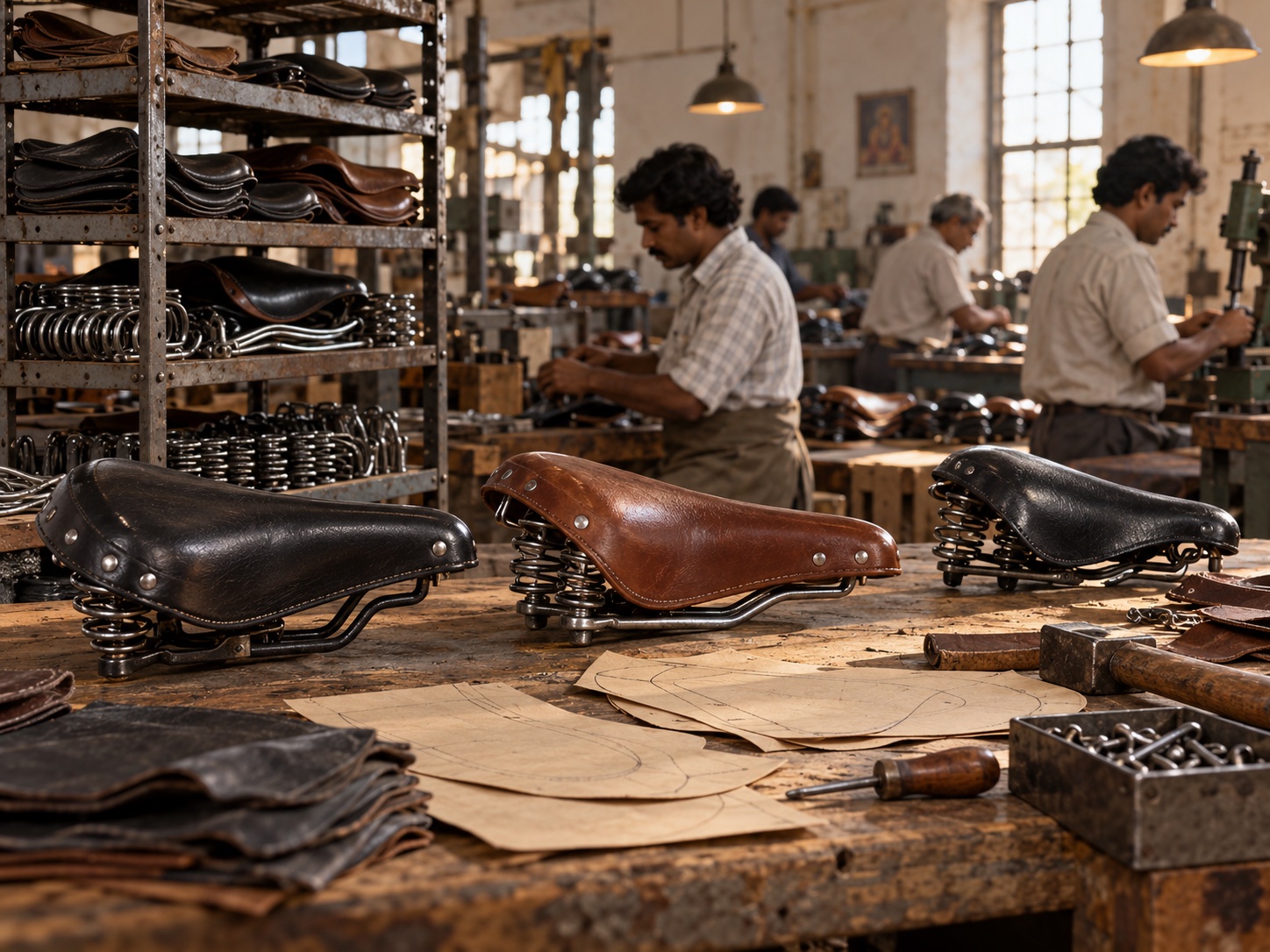 Illustrative interpretation of the growing bicycle-saddle workshop